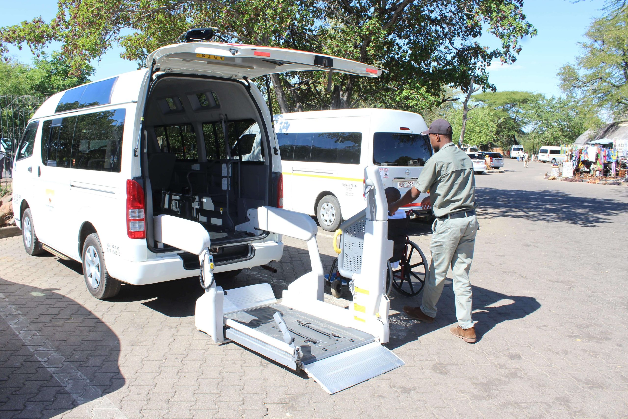 Escape to Adventure – Carefully leading the client to the disabled lift