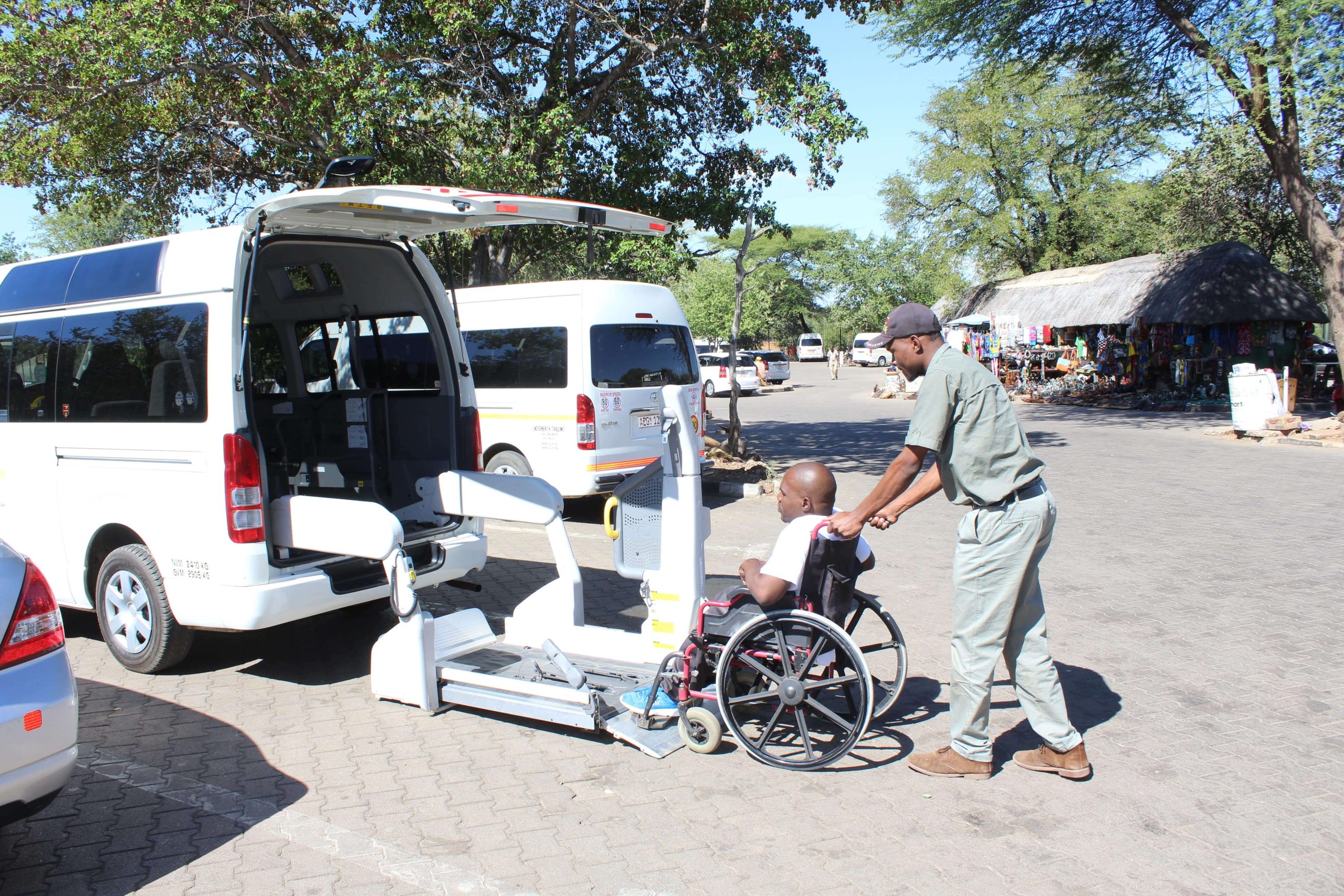Escape to Adventure – Carefully moving the client to the disabled lift