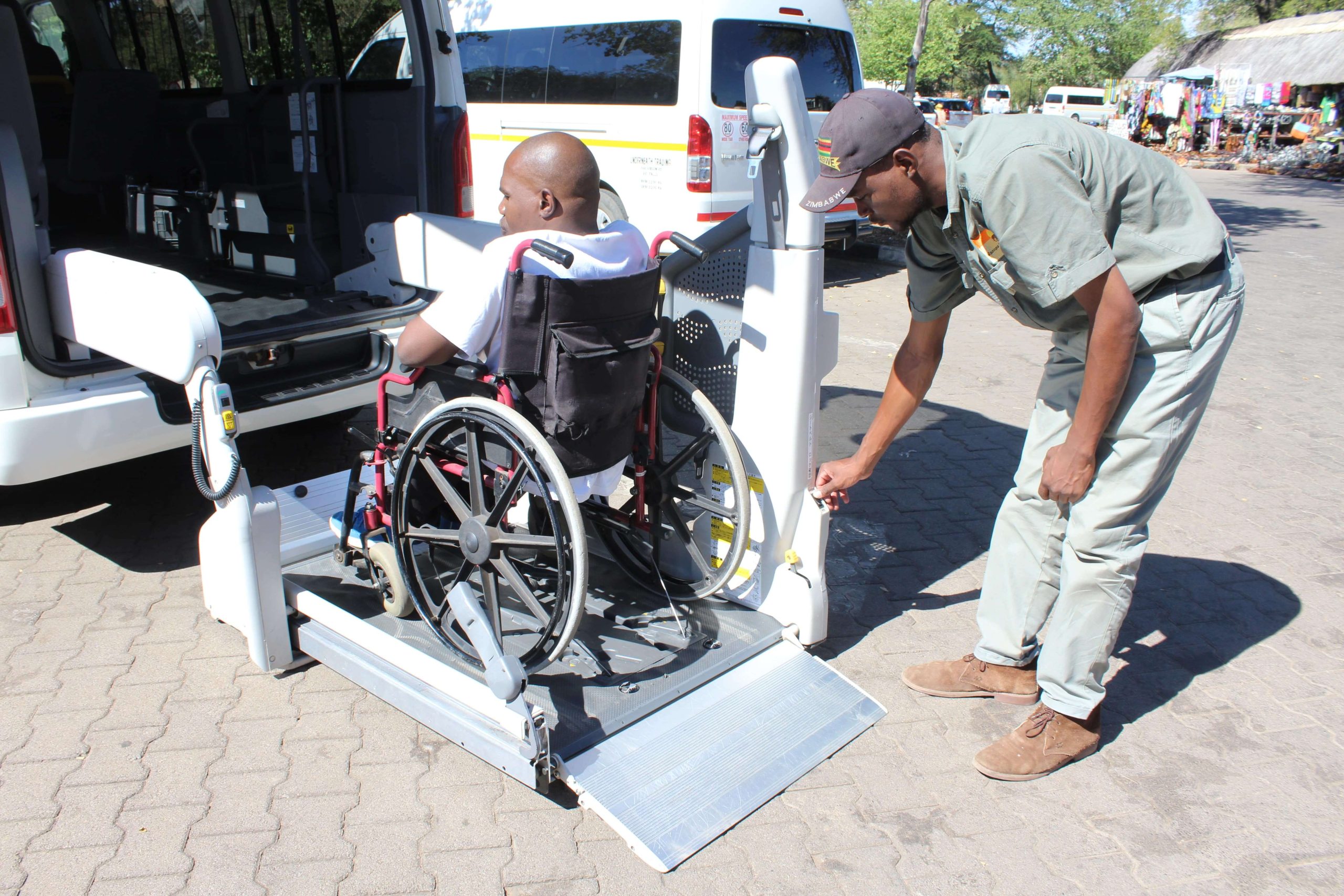 Escape to Adventure – The client is securely set on the lift