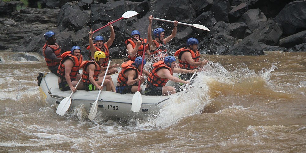 whitewater rafting in Zambezi river's Victoria Falls